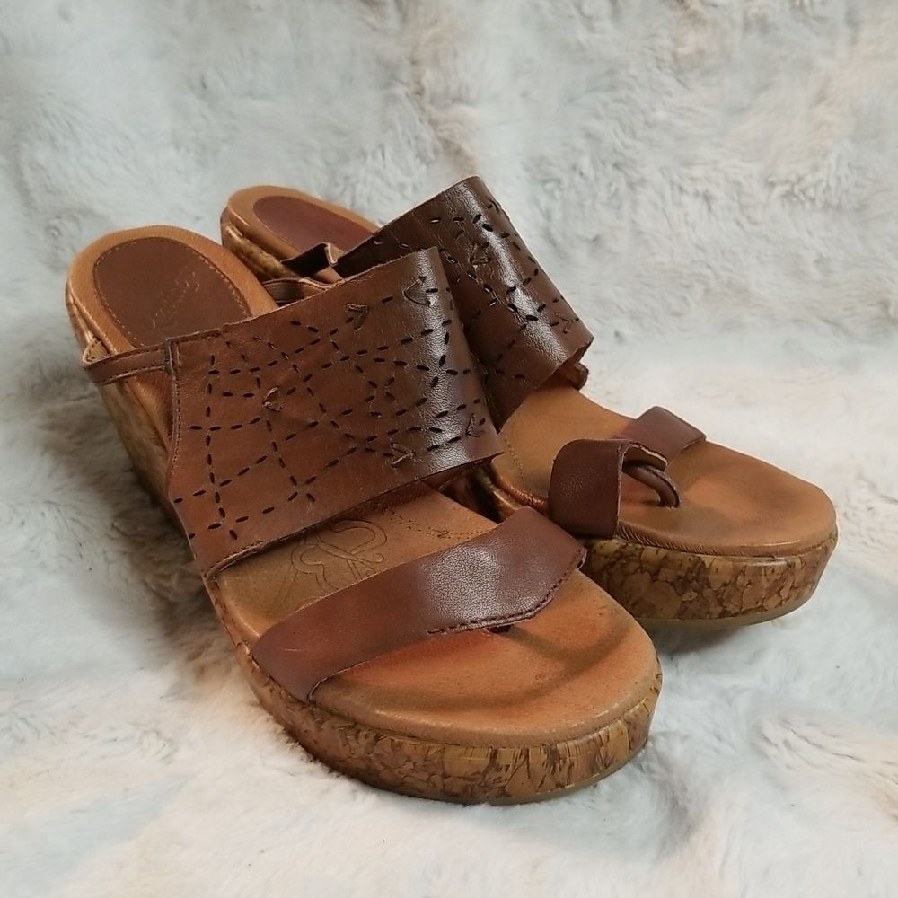 Klogs Kravings Leather Wedge Sandals Womens Size 7 Summer